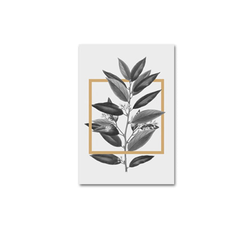 Grey Flowers Geometric Nordic Prints Posters - Canvas Wall Art Painting | Bowlift