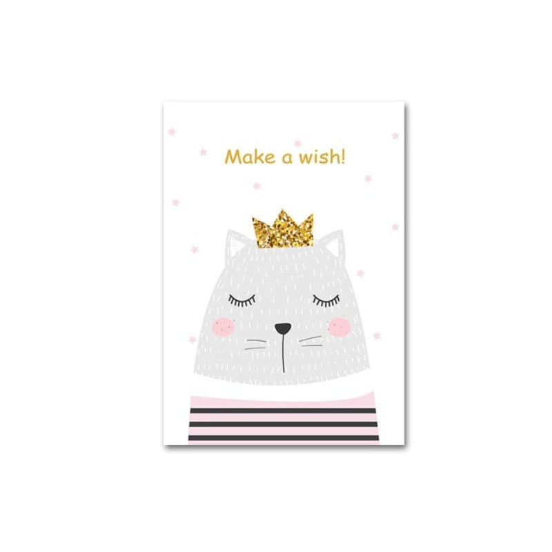 Modern Pink Princess Unicorn Posters - Canvas Wall Art Painting | Bowlift