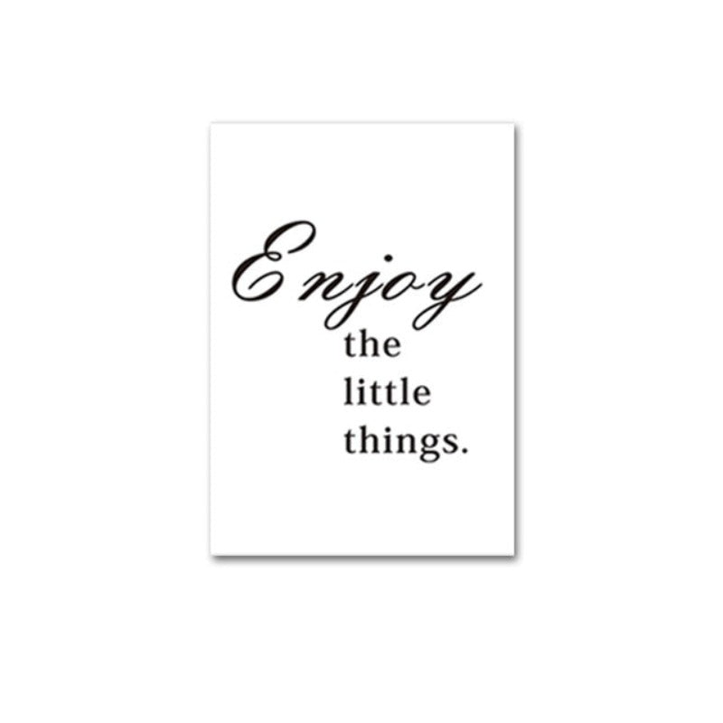 Minimalist Enjoy Little Things Life Quote Live Letters Wall Art Prints | Bowlift