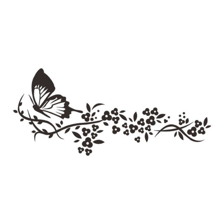 Modern Butterfly Flowers - Canvas Wall Art Stickers | Bowlift