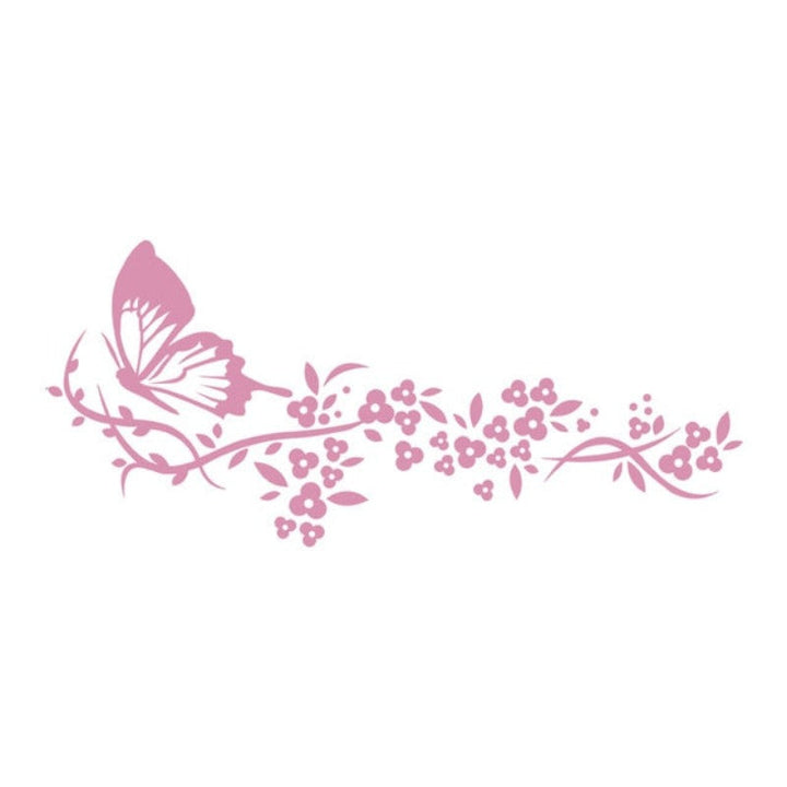 Modern Butterfly Flowers - Canvas Wall Art Stickers | Bowlift