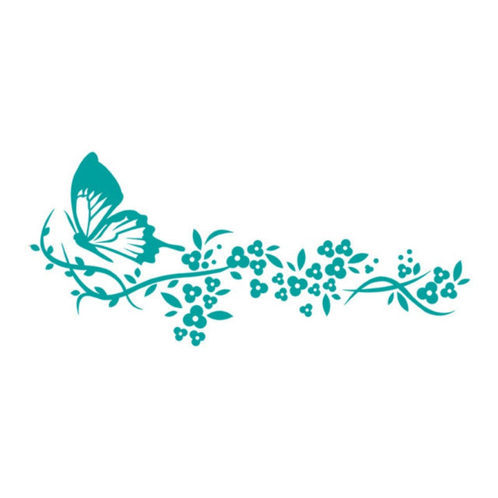 Modern Butterfly Flowers - Canvas Wall Art Stickers | Bowlift
