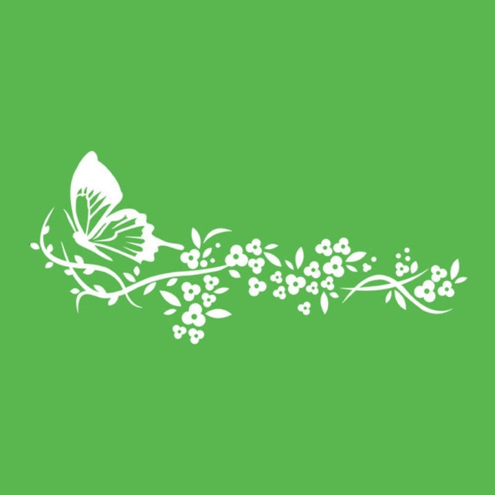 Modern Butterfly Flowers - Canvas Wall Art Stickers | Bowlift