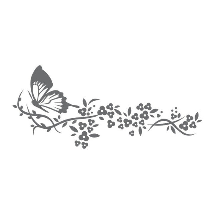 Modern Butterfly Flowers - Canvas Wall Art Stickers | Bowlift