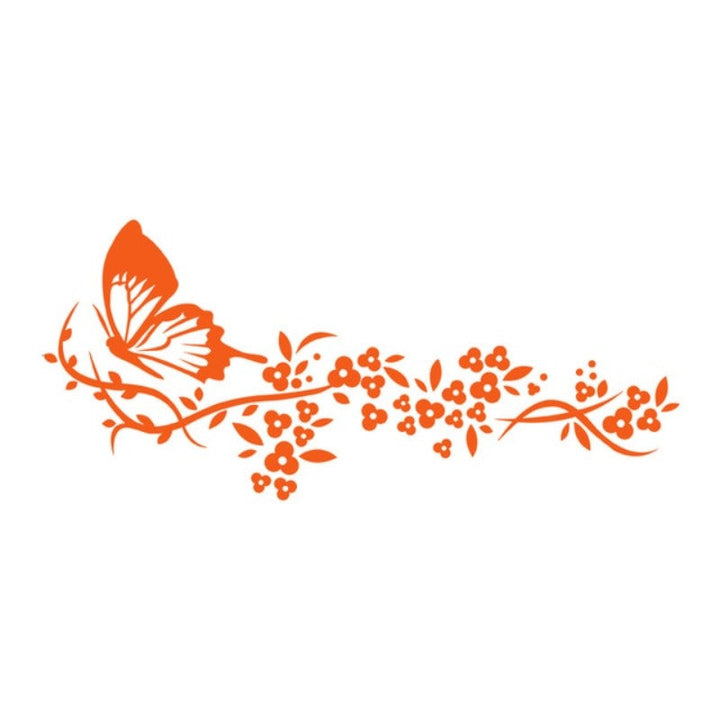 Modern Butterfly Flowers - Canvas Wall Art Stickers | Bowlift