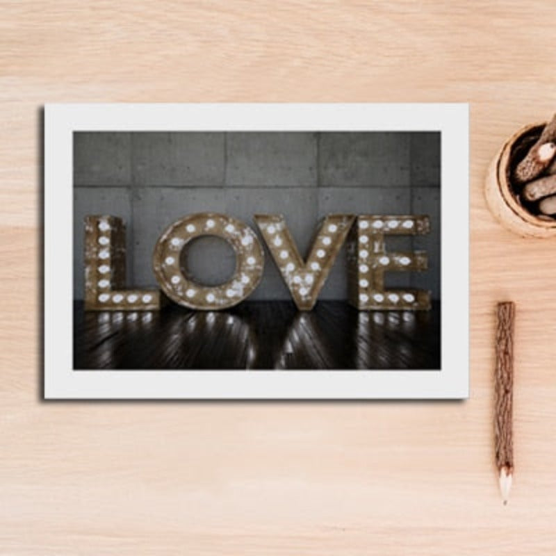 Nordic Scandinavia Interior Designs Love Print Girl - Canvas Wall Art Painting | Bowlift