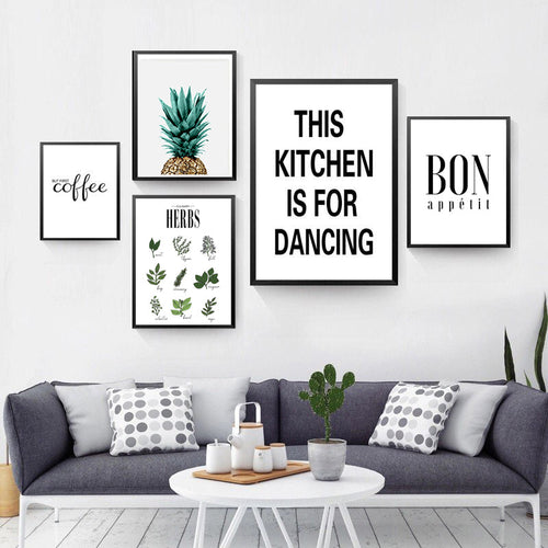 Herbs Poster Botanical Kitchen - Canvas Wall Art Painting | Bowlift