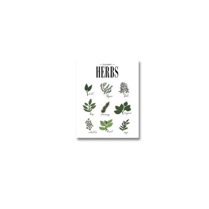 Herbs Poster Botanical Kitchen - Canvas Wall Art Painting | Bowlift