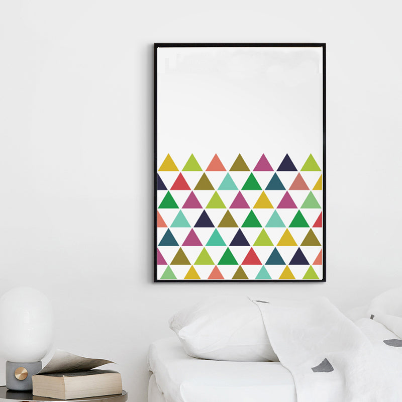 Geometric Triangle Colorful Decorative - Canvas Wall Art Painting | Bowlift
