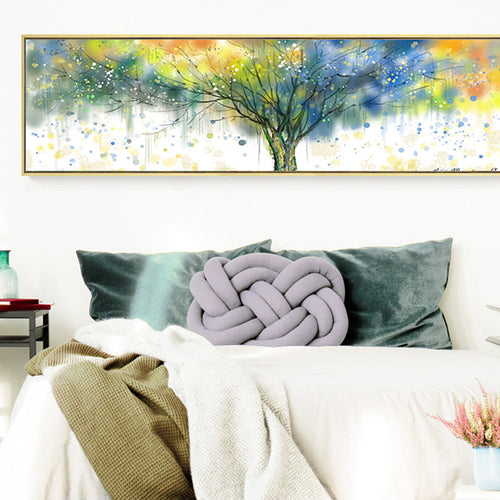 Watercolor Dense Tree Prints - Canvas Wall Art Painting | Bowlift