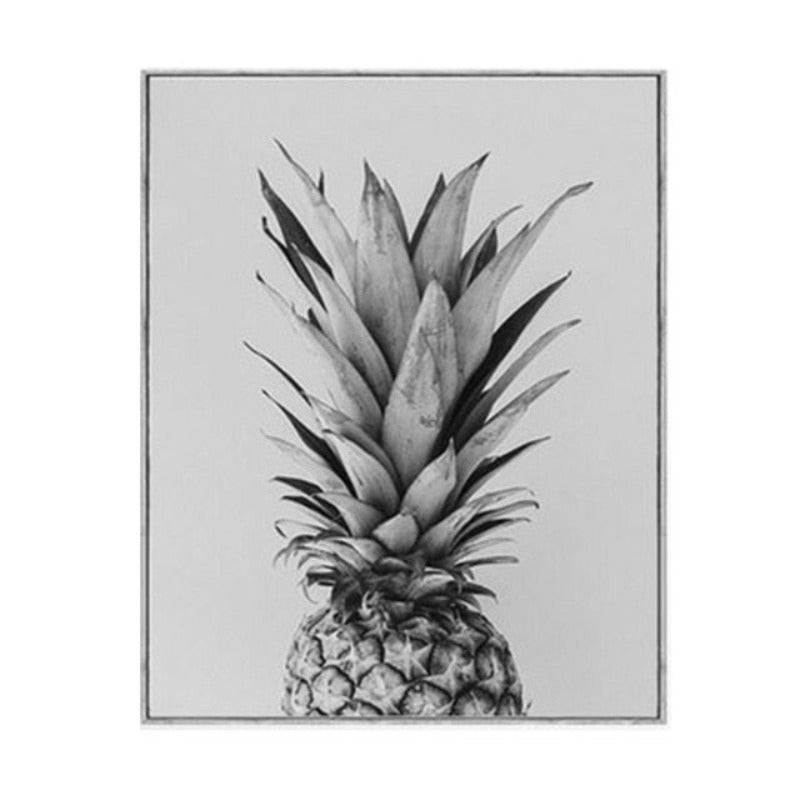 Pineapple Be Brave & Kind Classic Quotes - Canvas Wall Art Painting | Bowlift