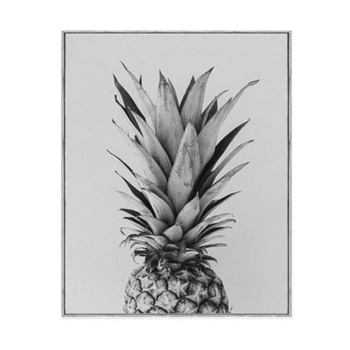 Pineapple Be Brave & Kind Classic Quotes - Canvas Wall Art Painting | Bowlift