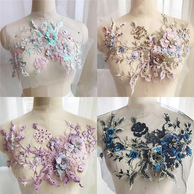 Embroidered Beaded Flower Sew-able Patch | Bowlift