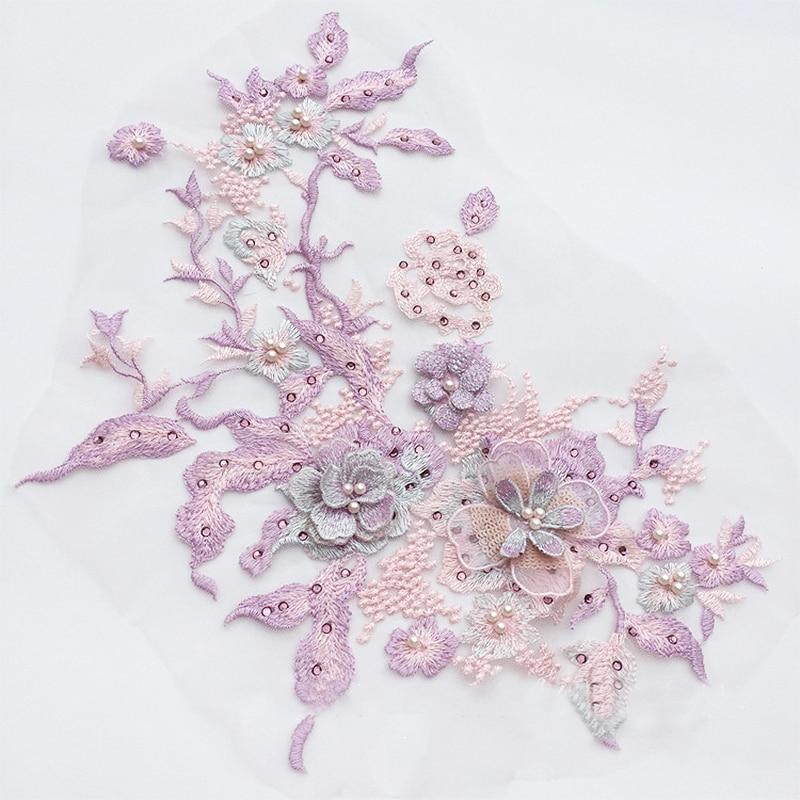 Embroidered Beaded Flower Sew-able Patch | Bowlift