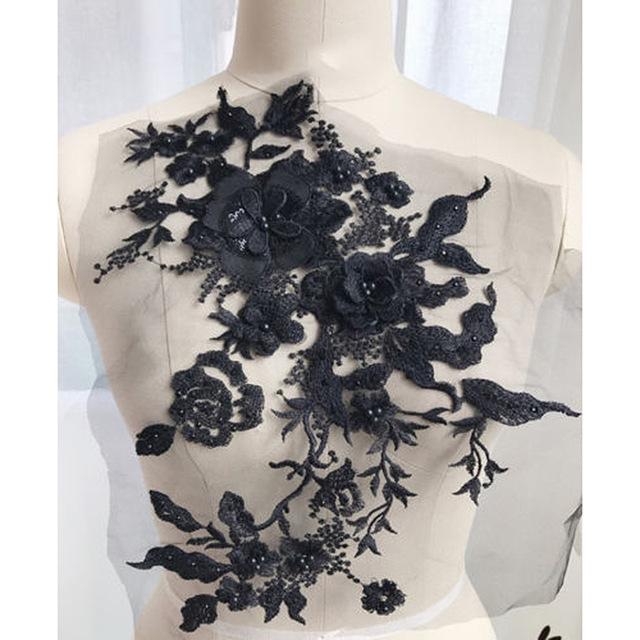 Embroidered Beaded Flower Sew-able Patch | Bowlift