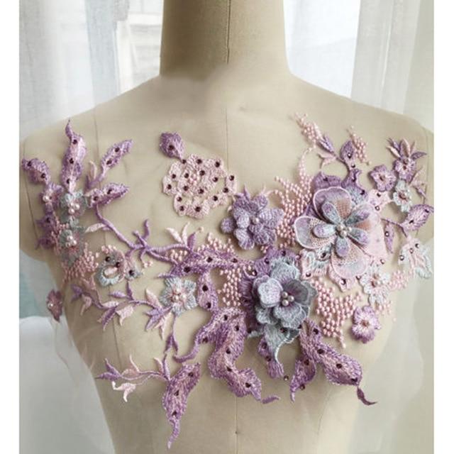 Embroidered Beaded Flower Sew-able Patch | Bowlift