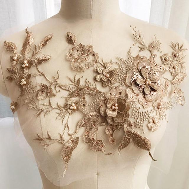Embroidered Beaded Flower Sew-able Patch | Bowlift