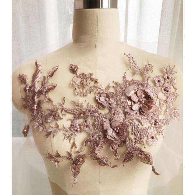 Embroidered Beaded Flower Sew-able Patch | Bowlift
