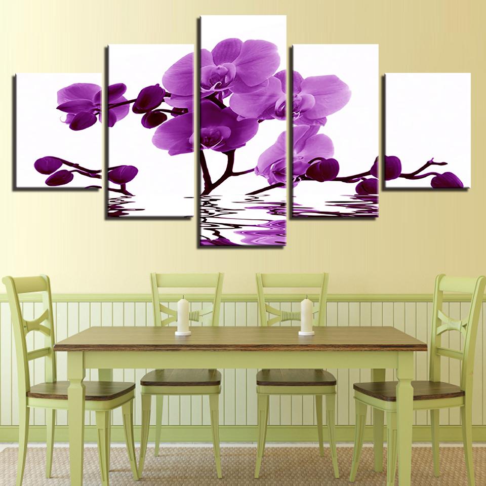 Purple Moth Orchid Flower - Canvas Wall Art Painting | Bowlift