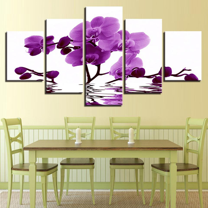 Purple Moth Orchid Flower - Canvas Wall Art Painting | Bowlift