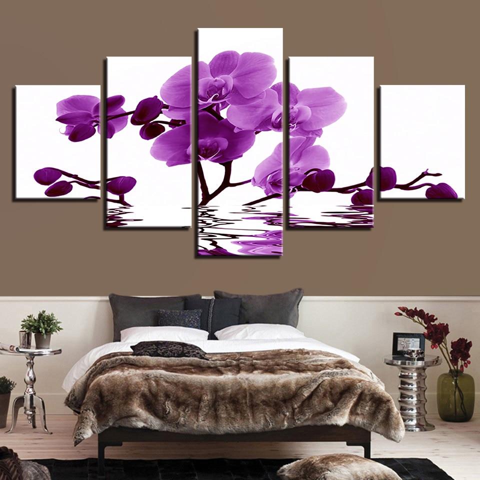 Purple Moth Orchid Flower - Canvas Wall Art Painting | Bowlift