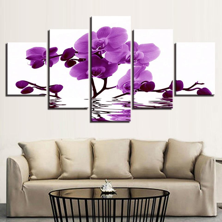 Purple Moth Orchid Flower - Canvas Wall Art Painting | Bowlift