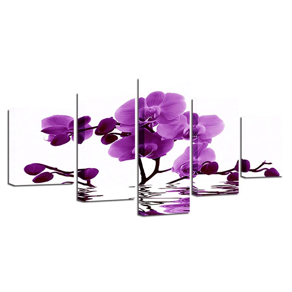 Purple Moth Orchid Flower - Canvas Wall Art Painting | Bowlift