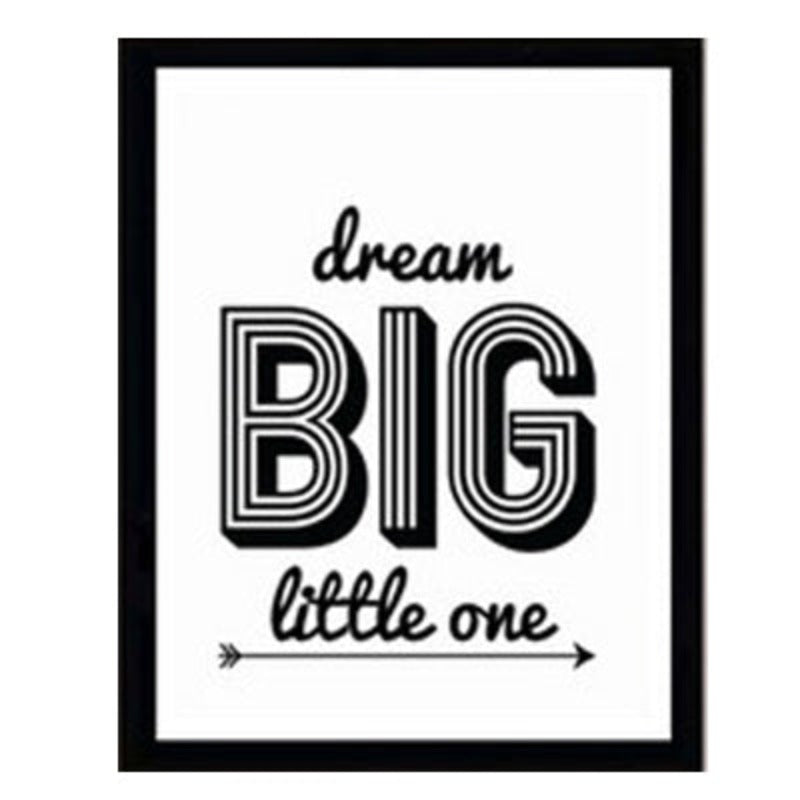 Minimalist Black And White Inspiring Letters - Canvas Wall Art Painting | Bowlift