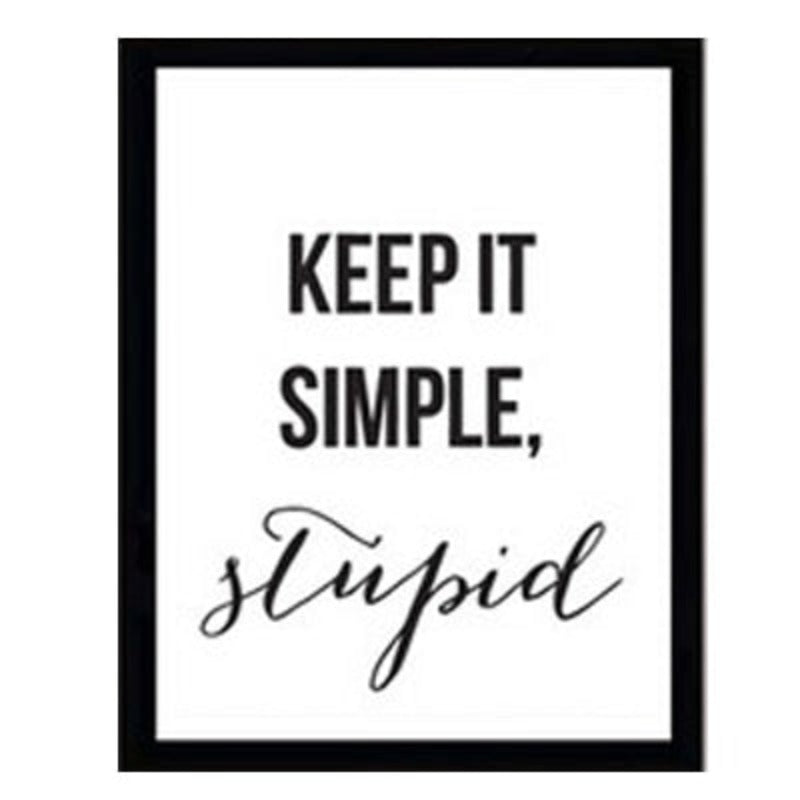 Minimalist Black And White Inspiring Letters - Canvas Wall Art Painting | Bowlift