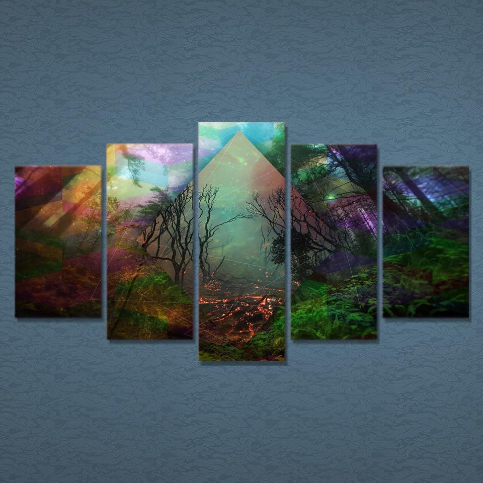 Rainbow Nature - Canvas Wall Art Painting | Bowlift