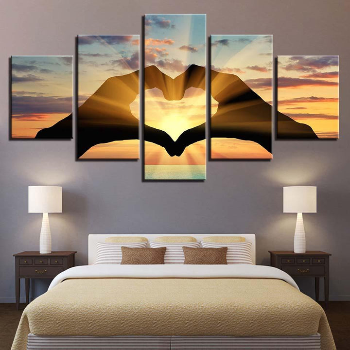 Heart Shape - Canvas Wall Art Painting | Bowlift