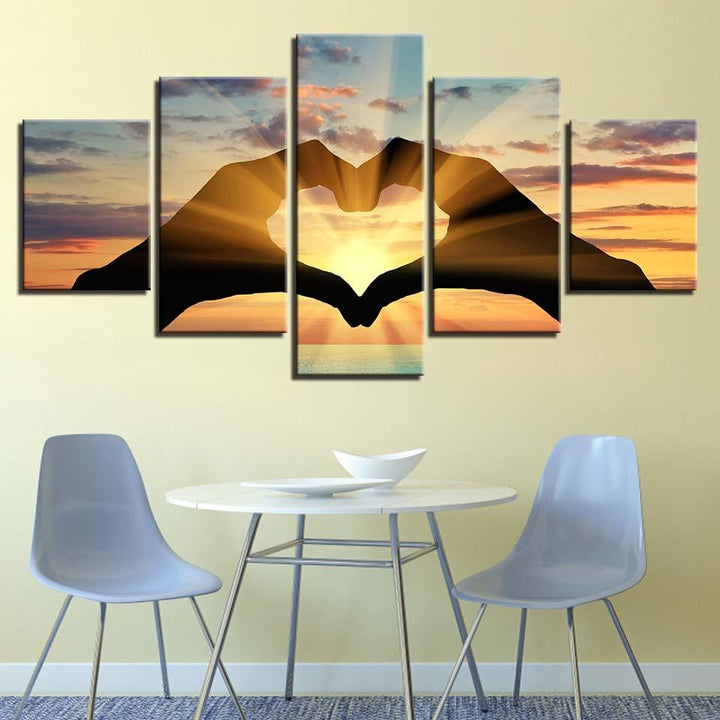 Heart Shape - Canvas Wall Art Painting | Bowlift
