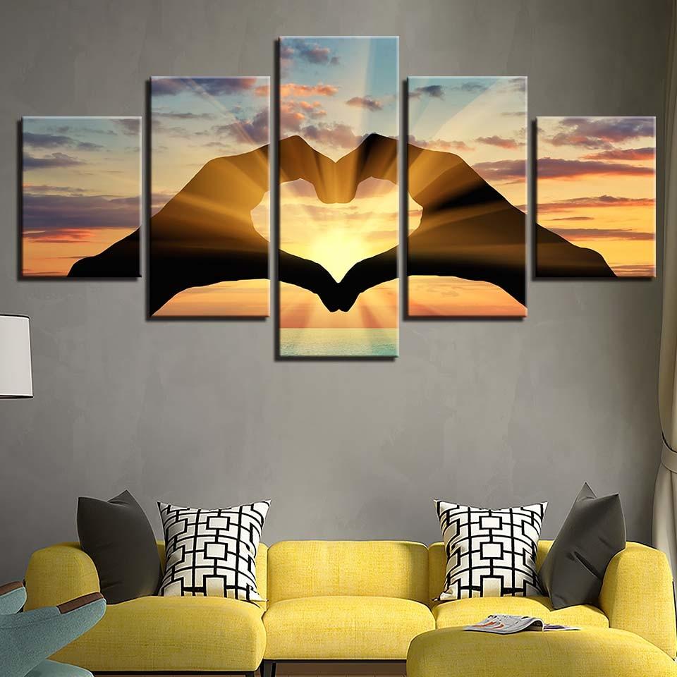 Heart Shape - Canvas Wall Art Painting | Bowlift
