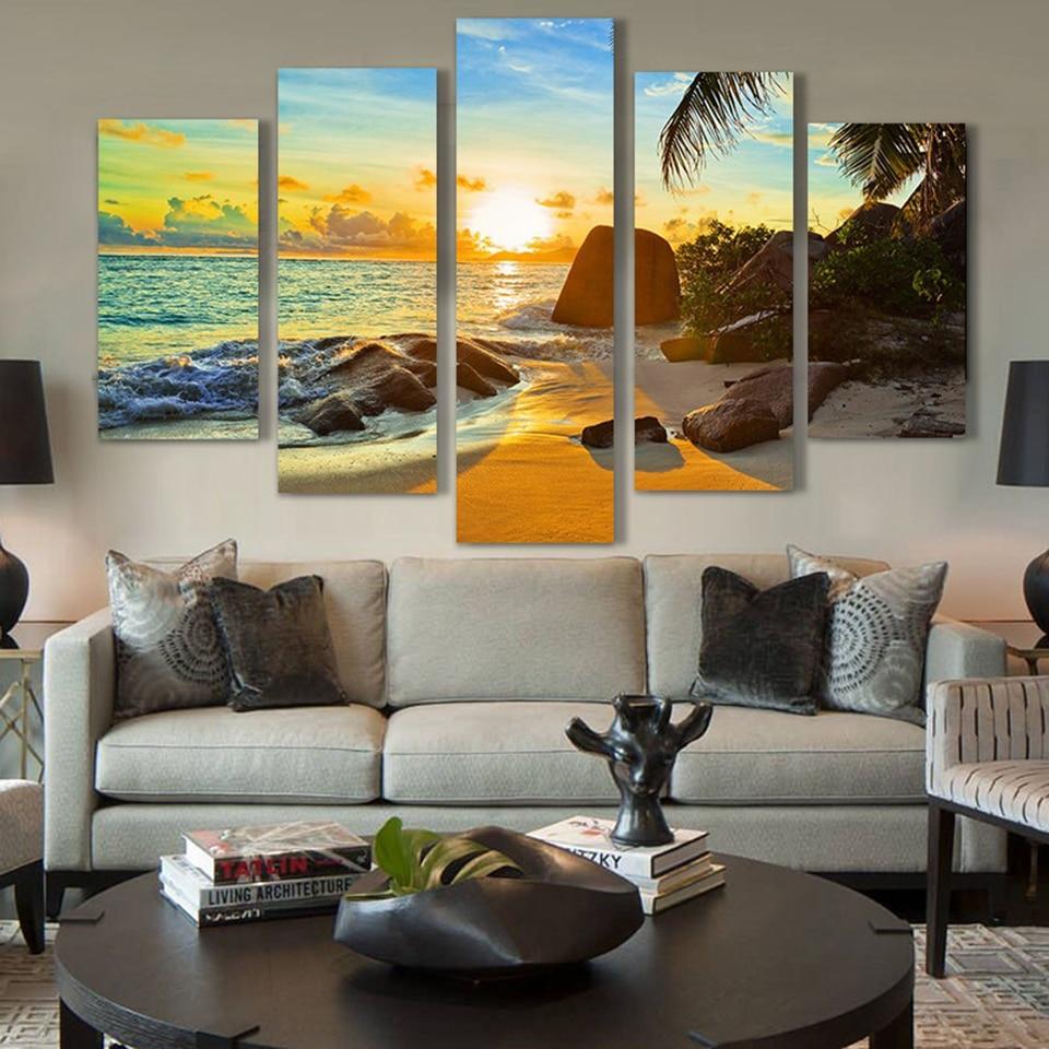 Coconut Tree Reef - Canvas Wall Art Painting | Bowlift