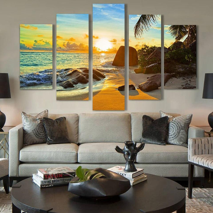Coconut Tree Reef - Canvas Wall Art Painting | Bowlift