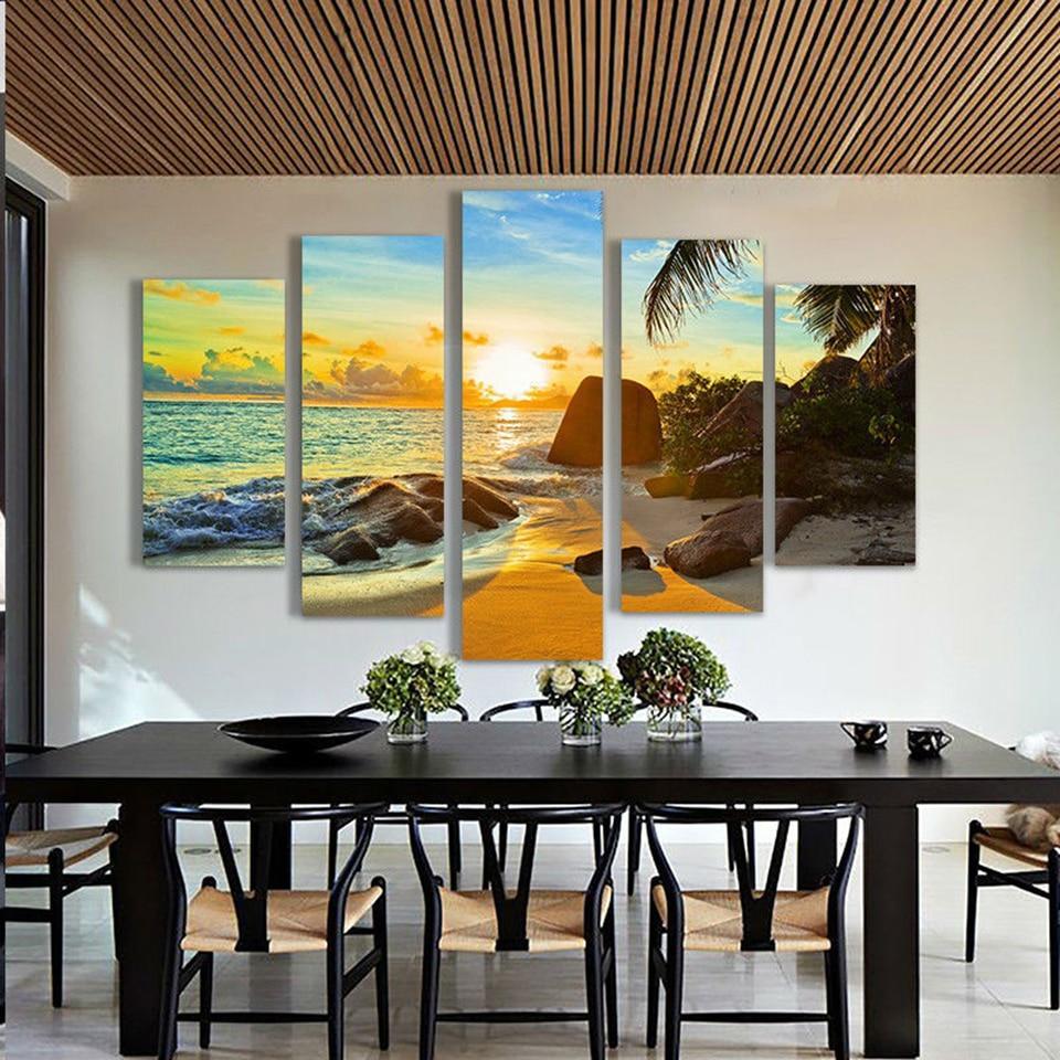 Coconut Tree Reef - Canvas Wall Art Painting | Bowlift