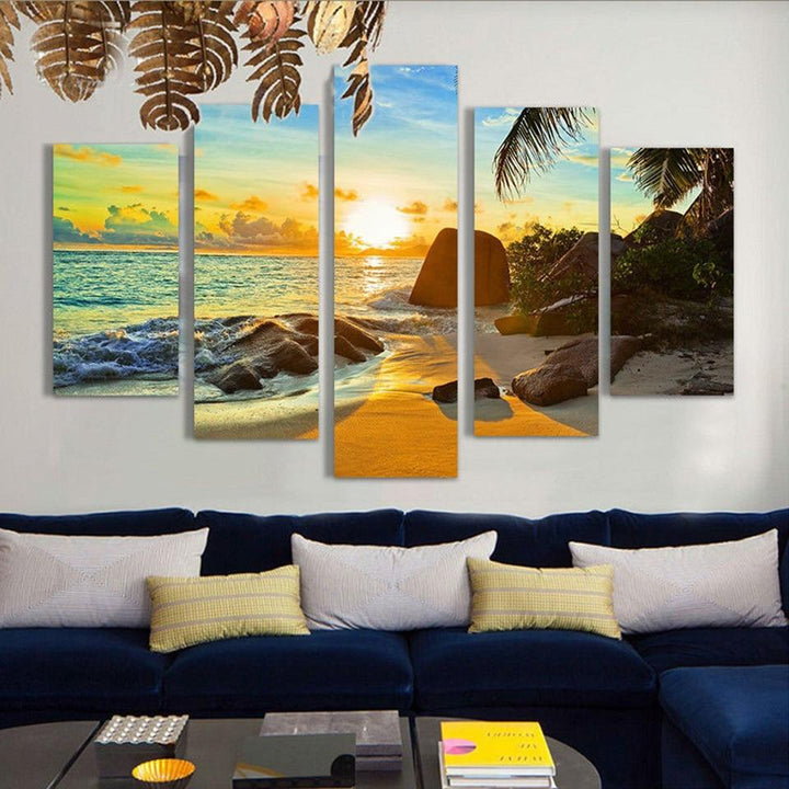 Coconut Tree Reef - Canvas Wall Art Painting | Bowlift
