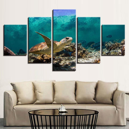 Sea Turtle - Canvas Wall Art Painting | Bowlift