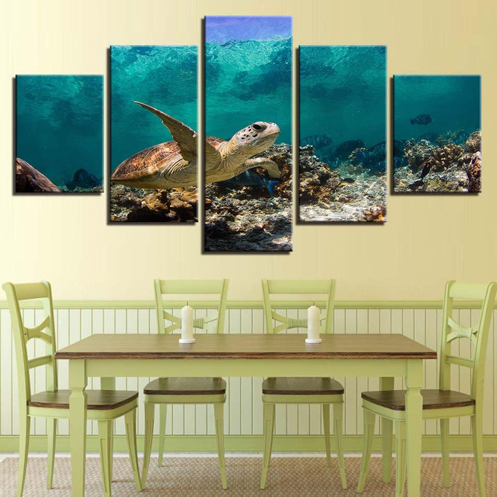 Sea Turtle - Canvas Wall Art Painting | Bowlift