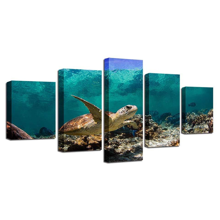 Sea Turtle - Canvas Wall Art Painting | Bowlift