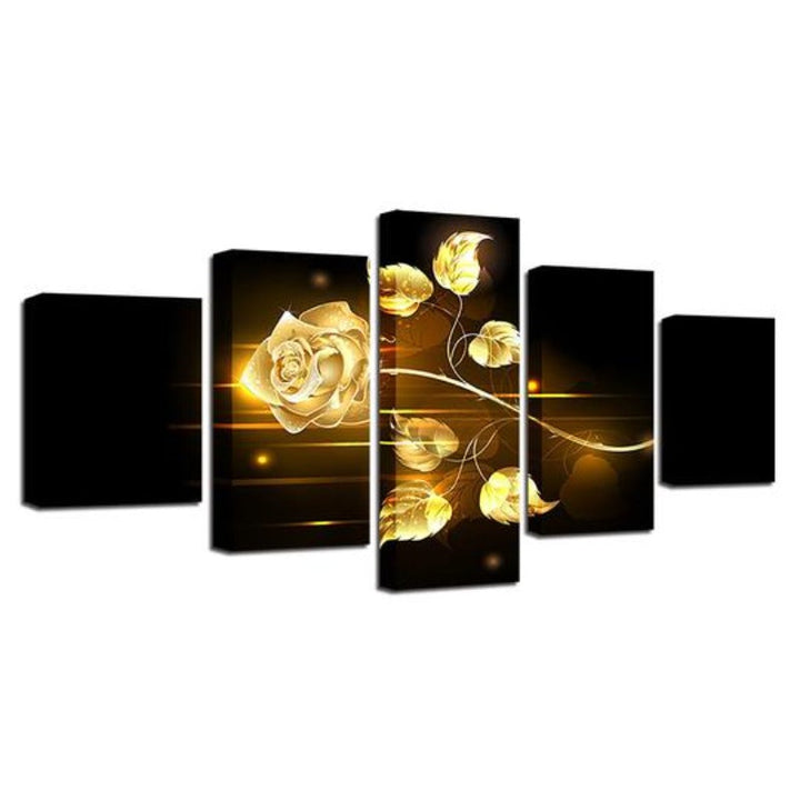 Golden Rose - Canvas Wall Art Painting | Bowlift