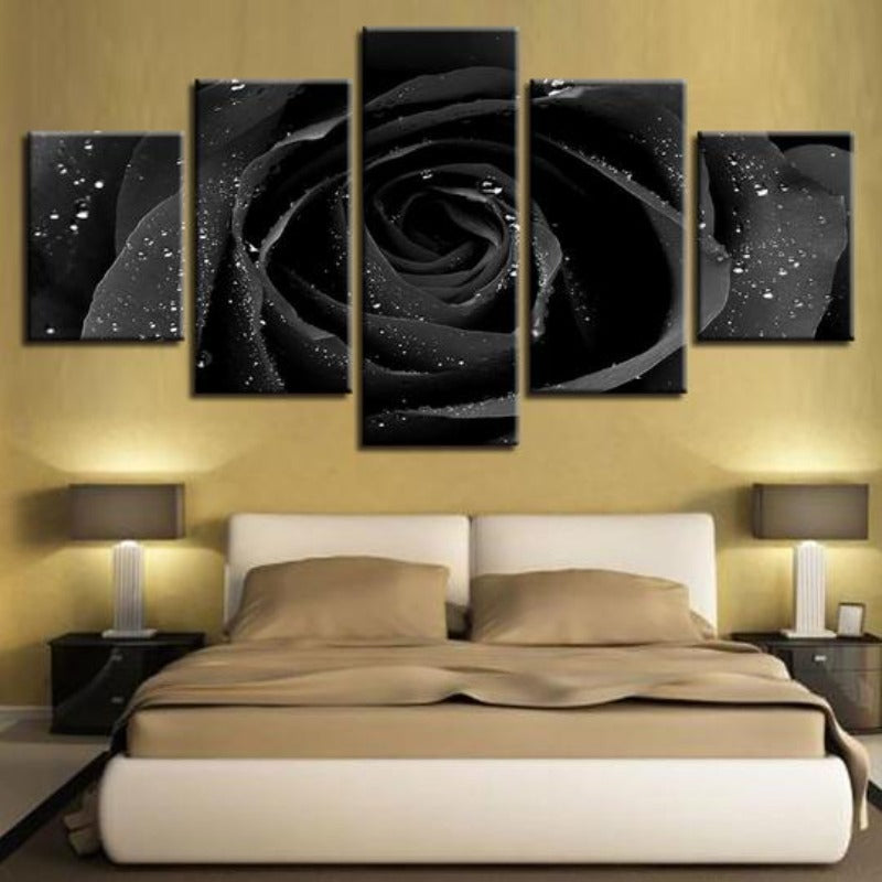 Black Rose - Canvas Wall Art Painting | Bowlift