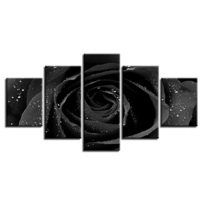 Black Rose - Canvas Wall Art Painting | Bowlift