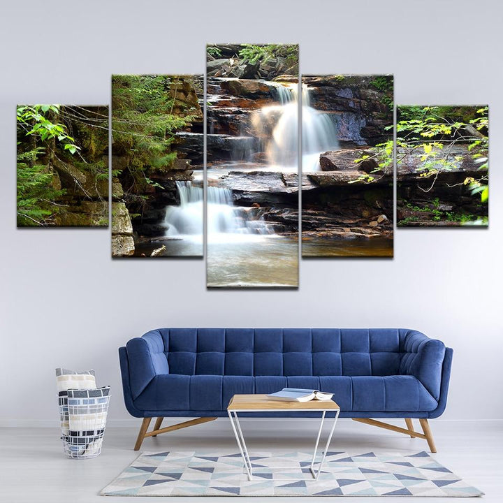 Beautiful Waterfall - Canvas Wall Art Painting | Bowlift