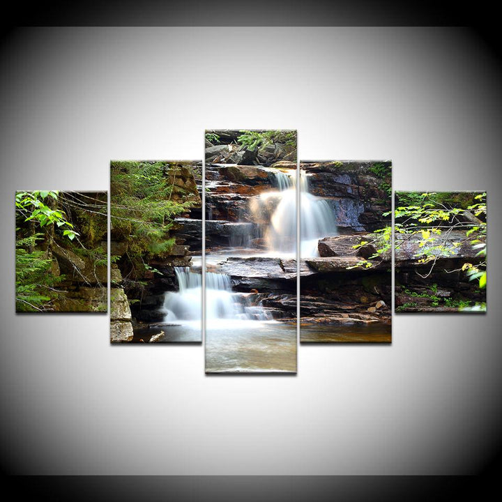 Beautiful Waterfall - Canvas Wall Art Painting | Bowlift