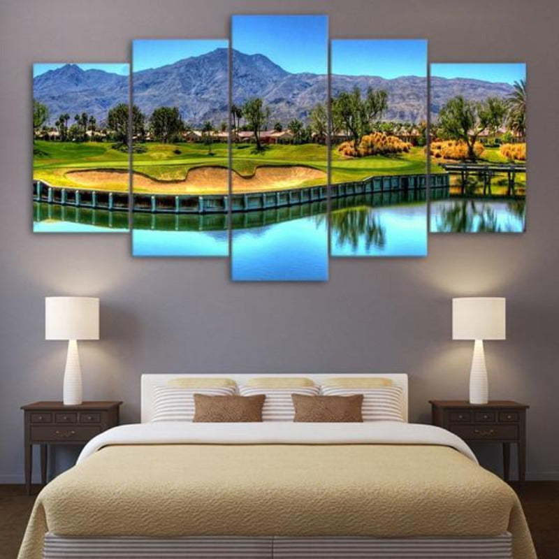 Mountain Golf Course - Canvas Wall Art Painting | Bowlift