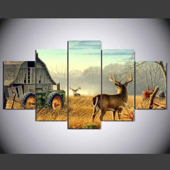 Whitetail Deer - Canvas Wall Art Painting | Bowlift