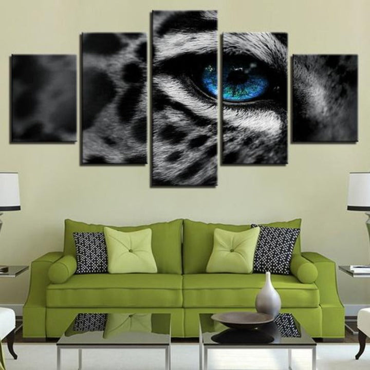 Leopard Blue Eyes - Canvas Wall Art Painting | Bowlift