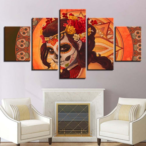 Beautiful Lady of the Dead - Canvas Wall Art Painting | Bowlift
