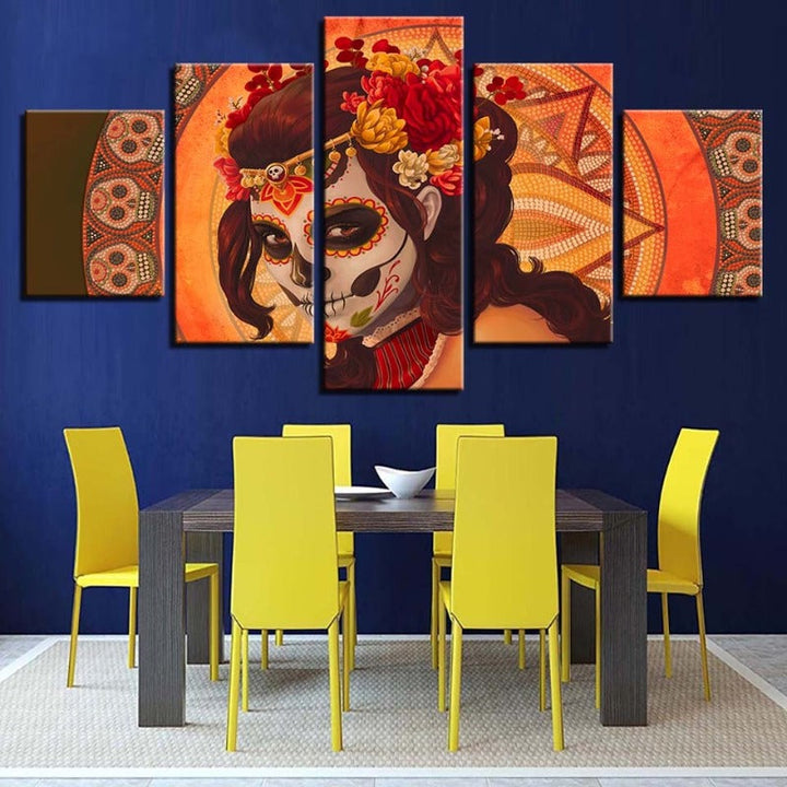 Beautiful Lady of the Dead - Canvas Wall Art Painting | Bowlift